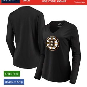 NWT Boston Bruins Women’s Black Long Sleeve Shirt